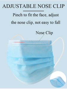 CE Approved Reusable Nanoporous Blue Non-Woven Face Mask
