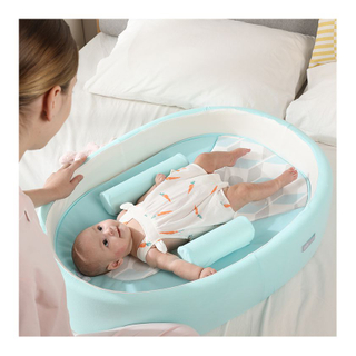 Mini Round Baby Crib Convertible Bed With Mattress
